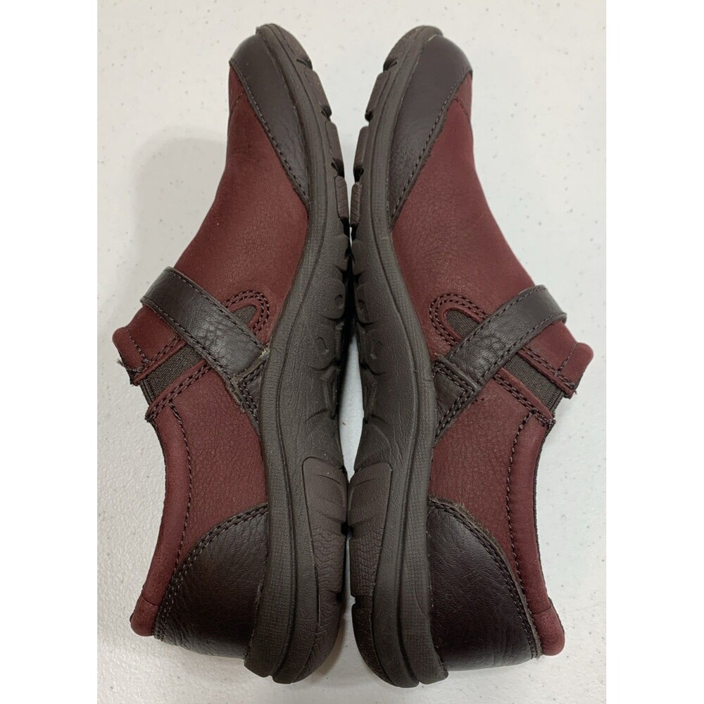 Merrell Dassie Buckle Loafer Shoes Womans 7.5 Deep Red Espresso Leather Comfort - Picture 4 of 11